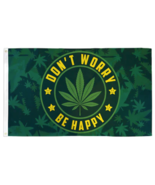 DON&#39;T WORRY BE HAPPY POT LEAF  3X5 FLAG marijuana novelty FL819 - $15.69 CAD