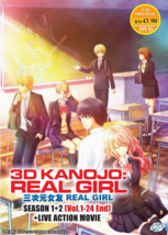 DVD Anime 3D Kanojo: Real Girl Season 1+2 (1-24 End) (English)+Live Action Movie - £16.36 GBP