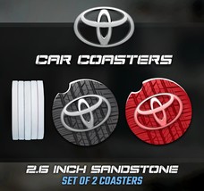 Toyota Car Coasters, Toyota Car Coasters, Toyota Accessories, Toyota Car... - $10.00