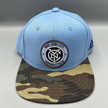 New York City FC Hat Youth Blue Camo Adidas Snap Back MLS Cap New - €10,51 EUR