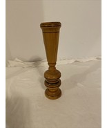 Handmade Hand Turned Wooden Candlestick 8 1/2&quot; Tall, 2&quot; Wide at Widest P... - $8.00