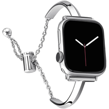 Diamond Steel Luxury Watch Band for Apple Watch | Fits Series 8, 7, 6, 5... - £17.16 GBP