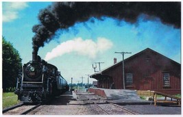 Postcard Train Canadian National Railroad 5607 Elora Ontario 1958 - $4.94