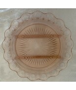 Vintage Old Colony Open Lace Pink Depression Glass 3 Section Relish Plate - £5.94 GBP