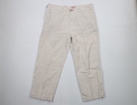 Tommy Bahama Relax Mens Size 38x28 Linen Weave Wide Leg Chino Pants Beige - £50.85 GBP