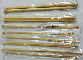 8 Single Pointed 10&quot; Bamboo Knitting Needles Assorted Sizes - £23.80 GBP