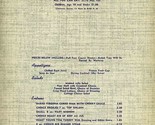 Big Spring Inn Dining Room Dinner Menu 1950&#39;s Smorgasbord - £14.23 GBP