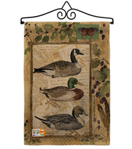 Ducks and Geese Burlap - Impressions Decorative Metal Wall Hanger Garden Flag Se - £26.68 GBP