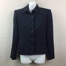 Jones New York Women&#39;s Petite Navy Blue 6 Button Down Suit Jacket Coat S... - $44.99