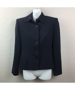 Jones New York Women&#39;s Petite Navy Blue 6 Button Down Suit Jacket Coat S... - £35.37 GBP