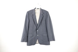 Vintage 60s Rockabilly Mens Size 40L Wool Striped 2 Button Suit Jacket G... - $81.39 CAD