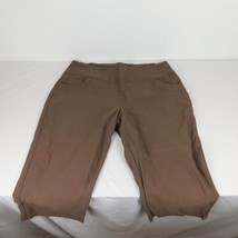 Tribal Women Size 14 Brown Pull On Cropped Capri Pants Flatten It Straig... - £13.88 GBP