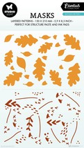 Studio Light Essentials 5.9&quot;X8.25&quot; Stencil-Nr. 221, Autumn Pattern SMASK221 - £12.30 GBP