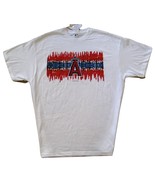 MLB Los Angeles Angels White T Shirt Scribble Logo Design Red &amp; Blue 3XL... - £15.17 GBP
