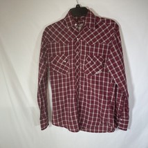 Wrangler Wrancher Womens Small Shirt Long Sleeve Pearl Snap Red Plaid We... - £11.13 GBP