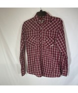 Wrangler Wrancher Womens Small Shirt Long Sleeve Pearl Snap Red Plaid We... - £10.99 GBP