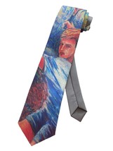 Ralph Marlin Vintage Men&#39;s Tennis Player Hits a Forehand Skinny Thin Necktie - - £15.48 GBP