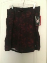 1 Pc Spyder Men&#39;s Burgundy &amp; Black Active Swim Board Shorts Size XXL  - $46.06