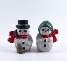 Christmas Snow People Salt, Pepper Shakers Set 3.5&quot; - £7.98 GBP