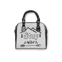 Personalized &quot;Stay Wild&quot; Nature-Inspired Shoulder Bag with Adjustable Strap - £39.70 GBP