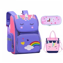 Cute Cartoon 3D School Backpack Children School Bags for Girls kawaii pen pencil - £42.63 GBP