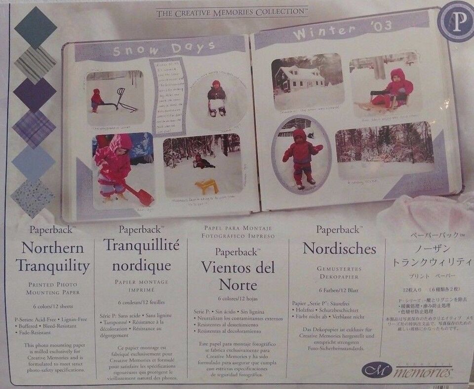 Creative Memories Northern Tranquility Paper Pack  *Retired - $4.99