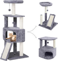 45In Cat Tree Tower with Big Condo for Kitten, Cat Tower with Scratching... - $54.97