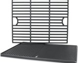 Cast Iron Grill Cooking Grate And Griddle 17&quot; For Nexgrill 4/5 Burner Un... - £55.67 GBP