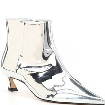 Gianni Bini Georgina Silver Boots Bootie Kitten Heel Ankle Boot Size 7.5... - $53.95