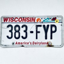  United States Wisconsin Dairyland Passenger License Plate 383-FYP - £6.57 GBP
