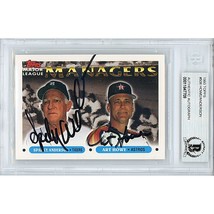 Sparky Anderson and Art Howe Signed 1993 Topps Baseball Beckett BGS On-Card Auto - £76.26 GBP