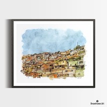 Premium Art Print Caracas, Venezuela in Watercolors, by Dreamframer Art - $37.95+