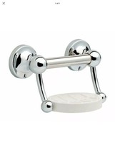 DELTA SOAP DISH with ASSIST BAR ~ POLISHED CHROME - £17.62 GBP