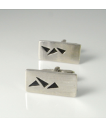 Vintage Sterling Silver Cufflinks Geometric, gIFT bOX Offer welcome! - €236,59 EUR
