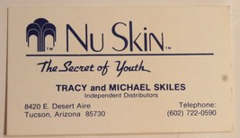 Nu Skin Vintage Business Card Tucson Arizona Secret Of Youth bc8 - £3.14 GBP