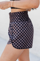 Brown Leopard High Waisted Athletic Shorts - $204.15 MXN