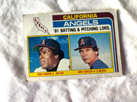Rod Carew Ken Forsch 1982 Topps California Angels Baseball Card &#39;81 Lead... - €2,57 EUR