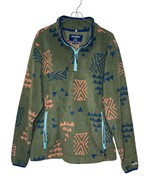 Chubbies Men Sweatshirt 1/4 Zipper Naturalist Fleece Aztec Pullover Gree... - $39.59