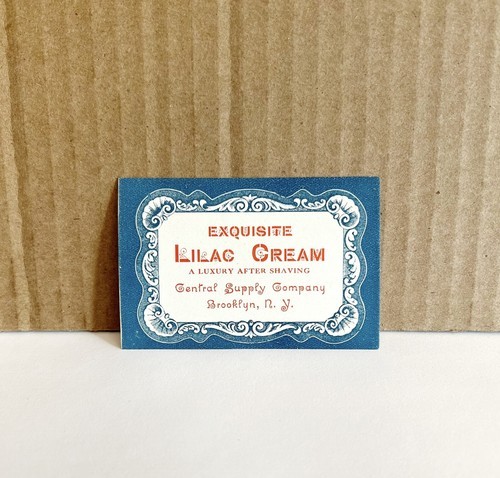 Central Supply Co Antique Label 1910s Exquisite Lilac Cream Shaving 1.75 x 3 Item image 2