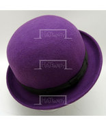 HATsanity Unisex Fashion Wool Felt Soft Bowler Hat - Purple - £22.31 GBP