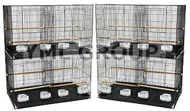 YML 4x2464BLK Lot of 4, .5 in. bar spacing small breeding cages with div... - £477.20 GBP