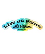 Holographic Die-Cut Stickers &quot;Live at Peace with Everyone&quot; - €8,69 EUR+