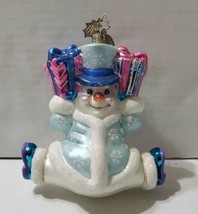 Christopher Radko Retired 20th Anniversary Snowman Splits Christmas Ornament  - £111.93 GBP