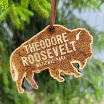 Theodore Roosevelt National Park Wood Christmas Ornament Bison 3.75 North Dakota - £14.76 GBP