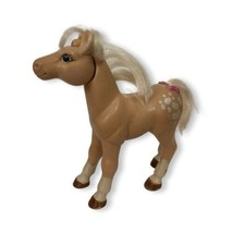 Fisher Price Loving Family Dollhouse Pony Horse w/ Pink Bow Blonde Mane Tail - £7.19 GBP
