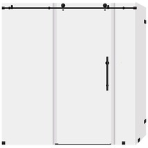 68-72&quot;W x 76&quot;H x 34 1/2&quot;D Shower Enclosure ULTRA-C Matte Black by LessCare - £1,036.13 GBP