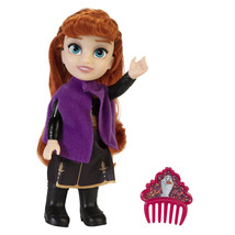Disney Frozen Anna 6&#39;&#39; Doll Figure With Comb Jakks - £10.21 GBP