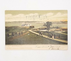 Isle of Shoale NH Boat Landing &amp; People Postcard Posted 1906 Undivided Back - $9.74