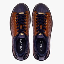 The Adler Snake Skin Tan & Navy Men Sneaker image 3