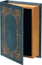 Decorative Vintage Book Shaped Trinket Storage Box In Blue. - £28.30 GBP